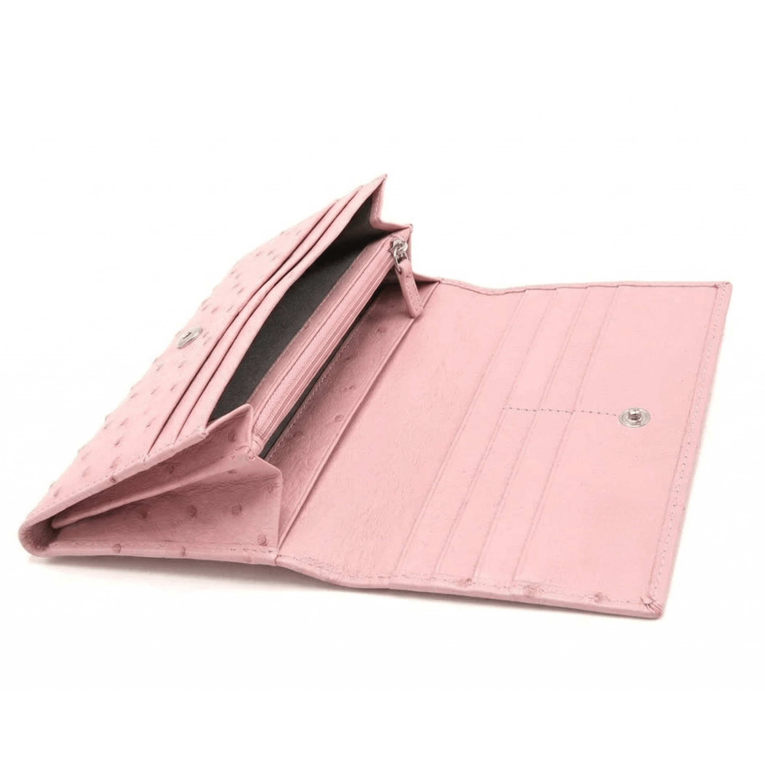 Large Classic Ostrich Leather Wallet - Ostrich Leather Wallet