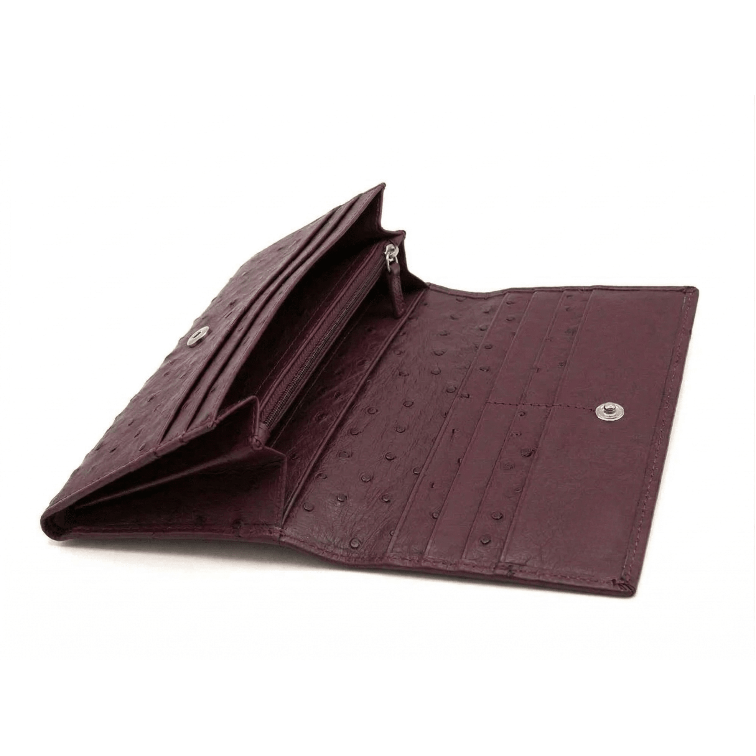 Large Classic Ostrich Leather Wallet - Ostrich Leather Wallet