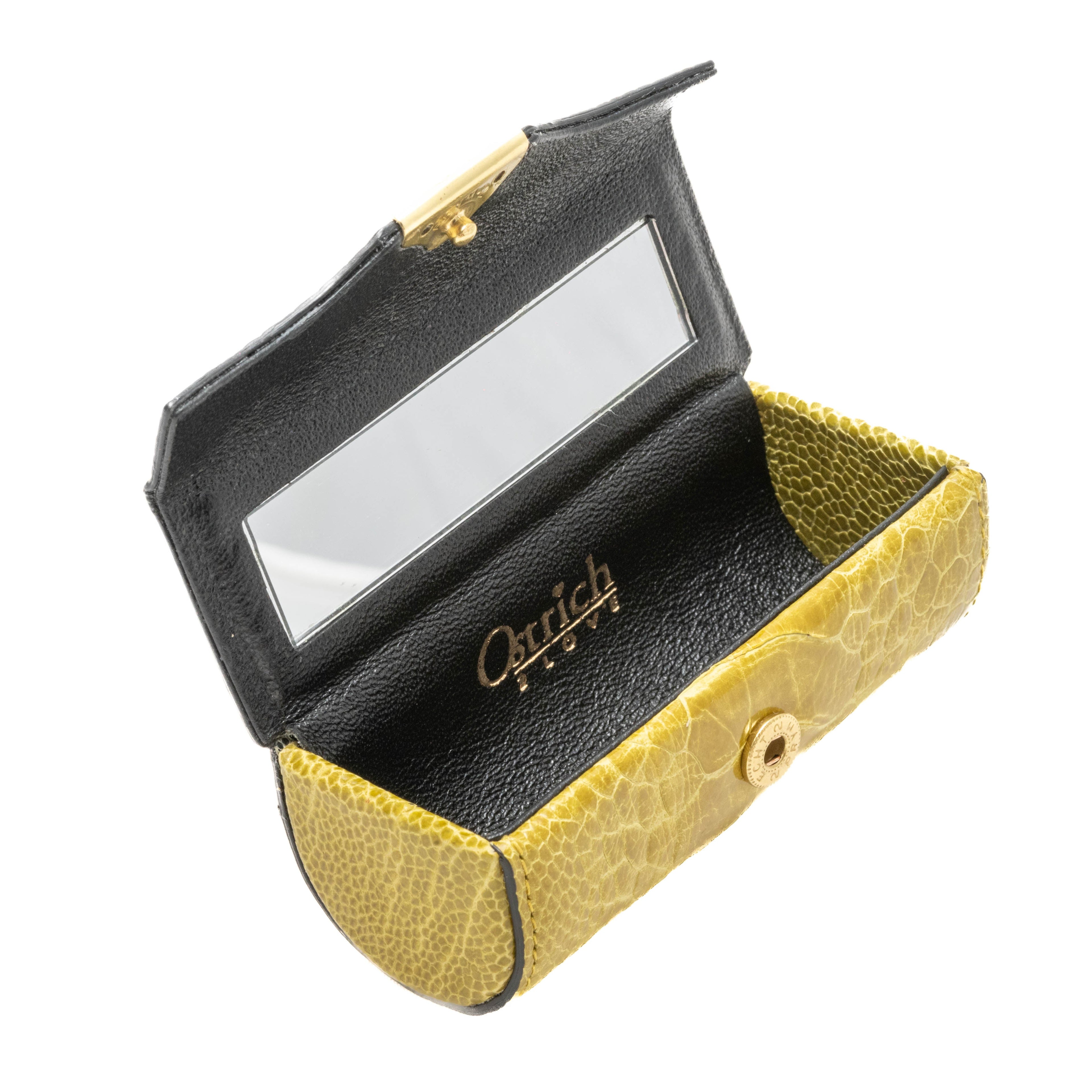 Luxury Ostrich Shin Leather Lipstick Holder - Ostrich Leather Wallet