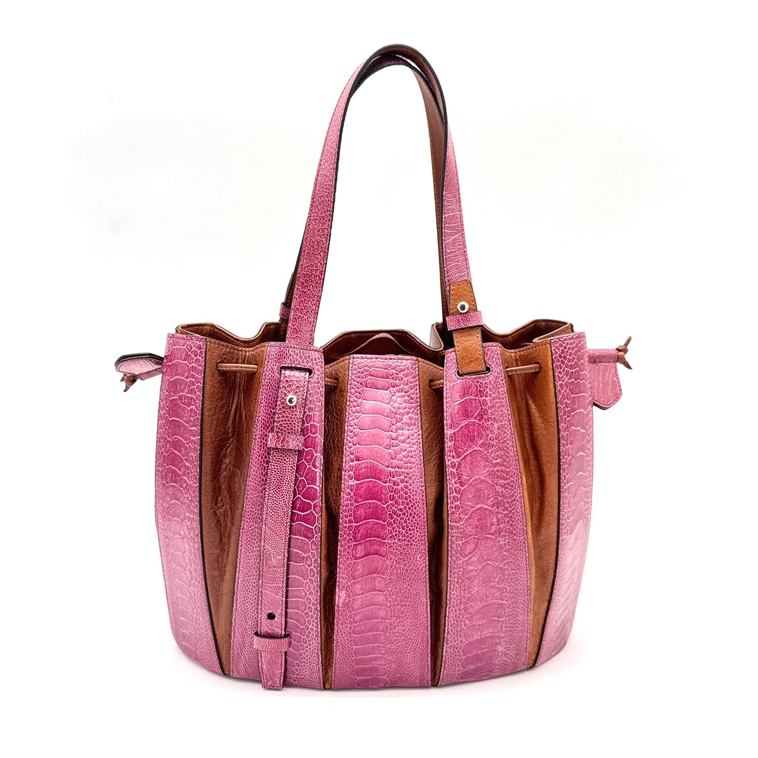 Ostrich Leather Racing Bag - Ostrich Leather Bag