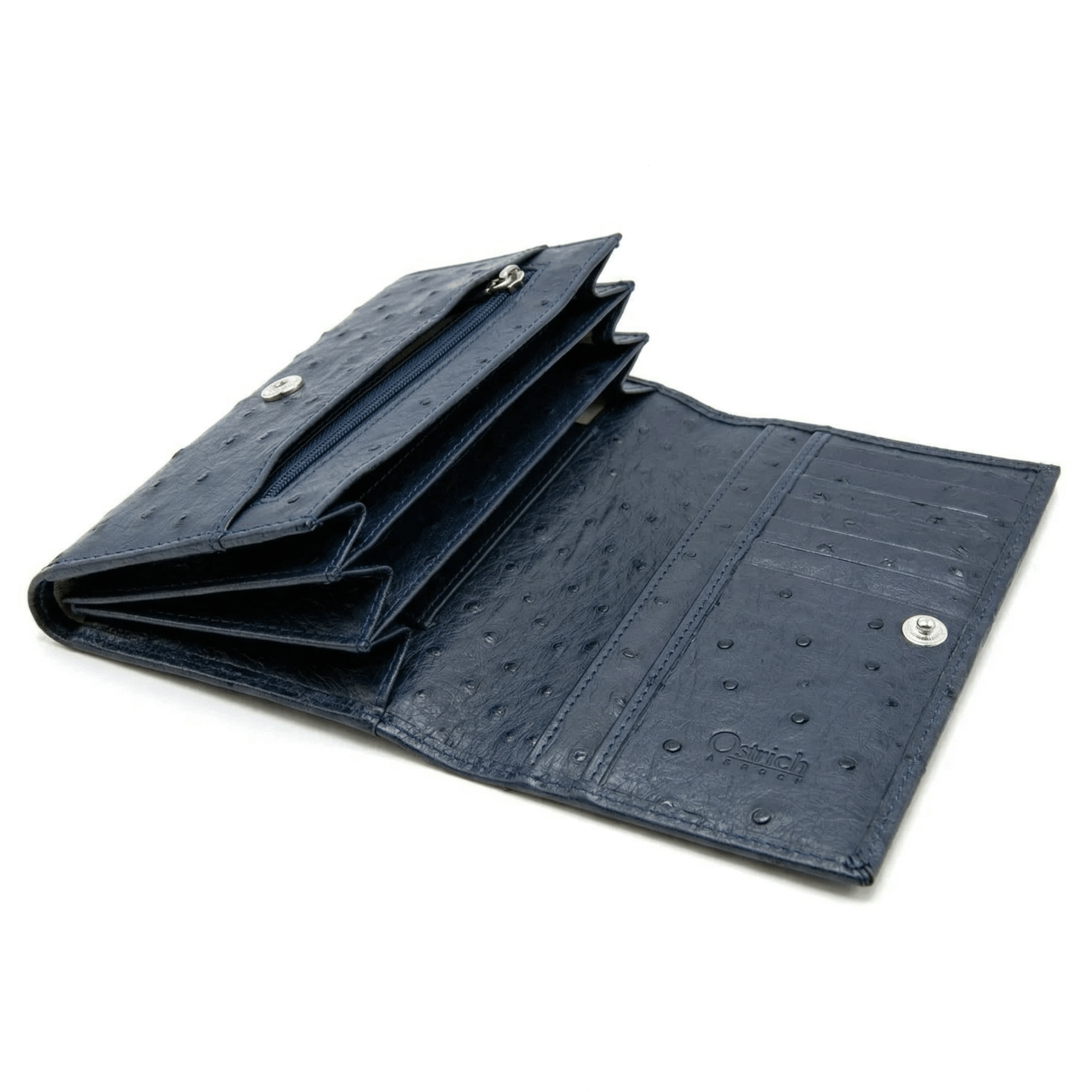 Small Ostrich Leather Classic Wallet - Ostrich Leather Wallet