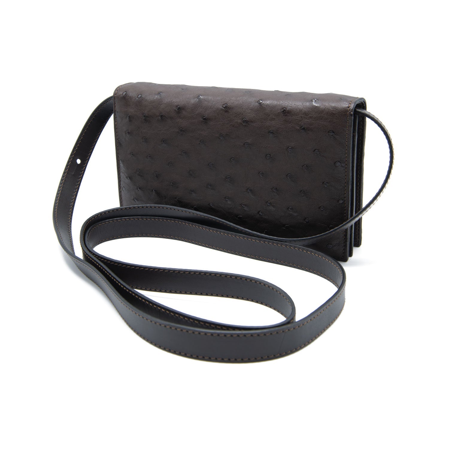 Georgia Cross Body Ostrich Leather Bag - Ostrich Leather Bag