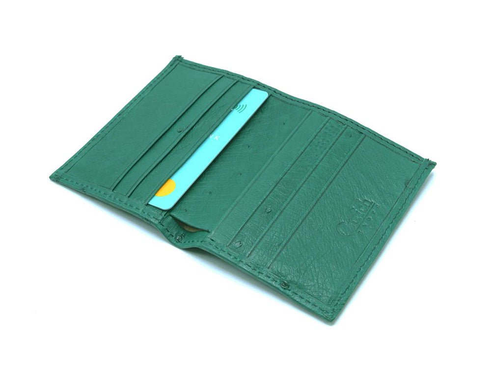 Karoo Ostrich Leather Card Holder Wallet - Ostrich Leather Wallet