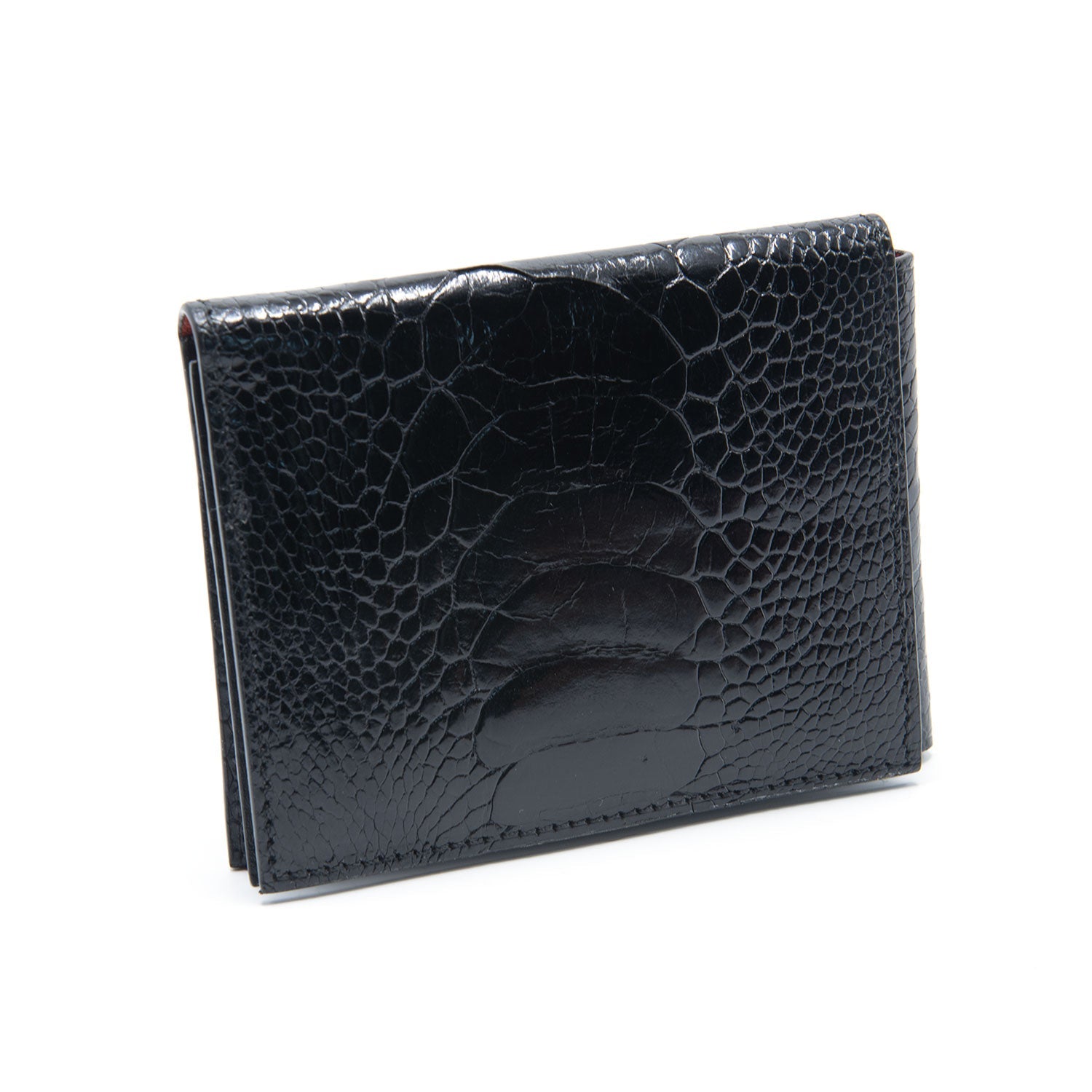 Montana Ostrich Shin Leather Credit Card Folder - Ostrich Leather Wallet