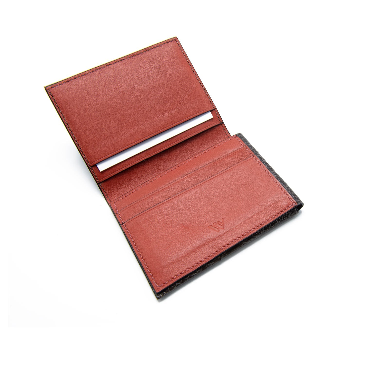 Montana Ostrich Shin Leather Credit Card Folder - Ostrich Leather Wallet