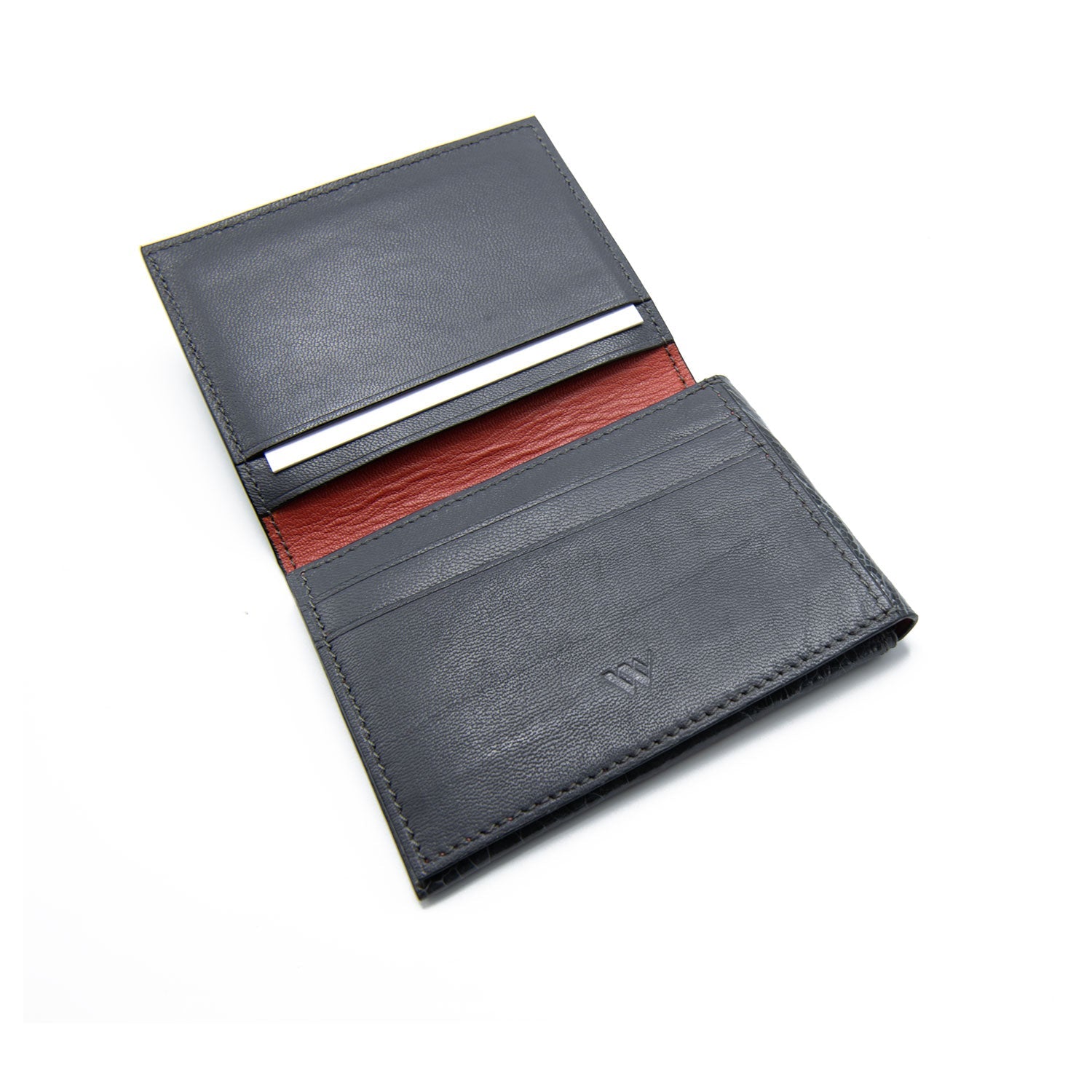 Montana Ostrich Shin Leather Credit Card Folder - Ostrich Leather Wallet