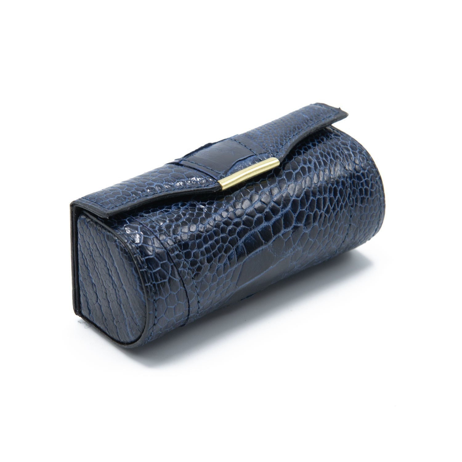 New York Ostrich Shin Leather Lipstick Holder - Ostrich Leather Lipstick Holder