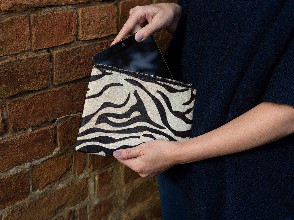 Nguni Padded Clutch Bag - Wallets & Purses