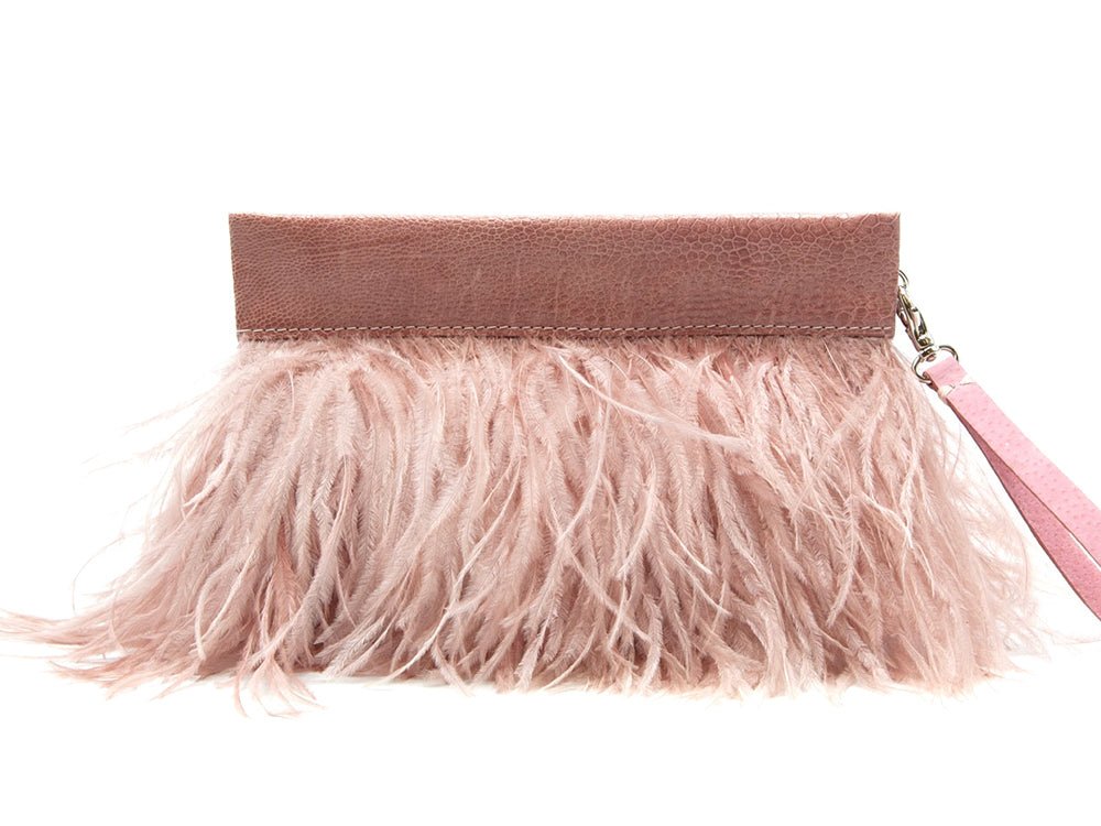 Ostrich Feather Clutch - Handbags & Clutch Bags