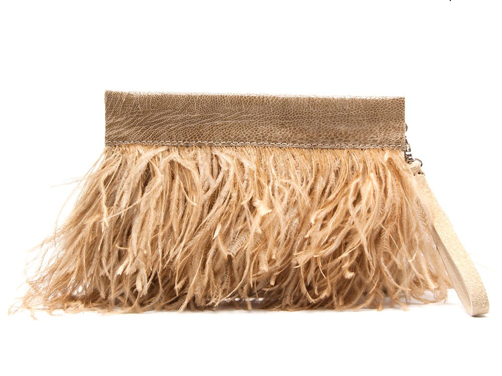 Ostrich Feather Clutch - Handbags &amp; Clutch Bags