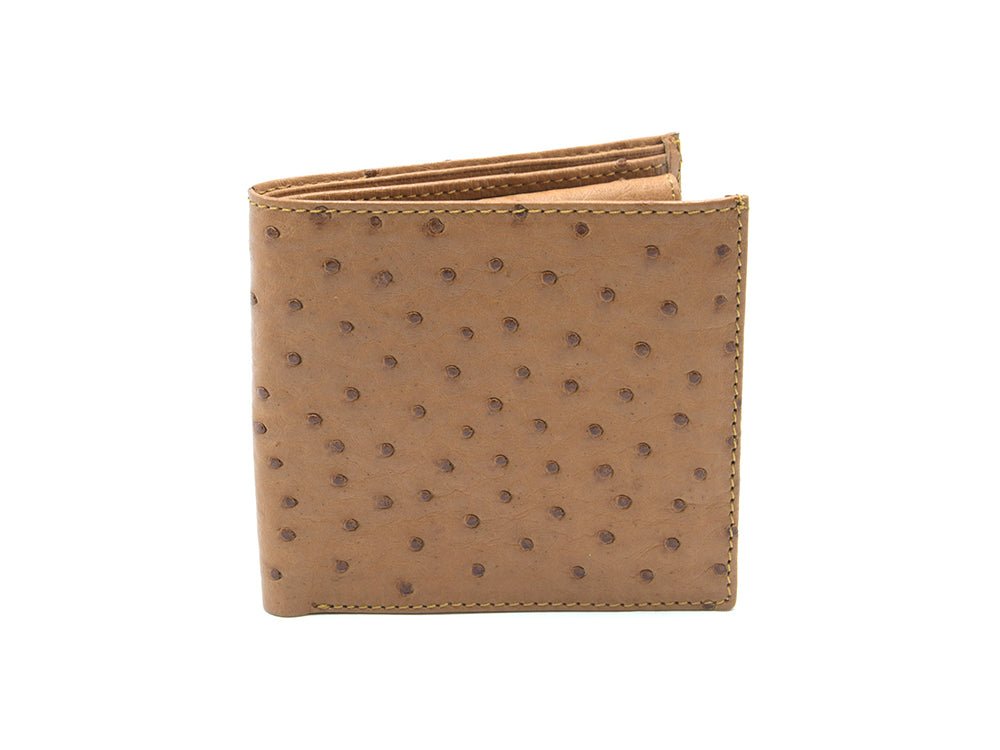 Ostrich Leather Bill & Coin Wallet - Ostrich Leather Wallet