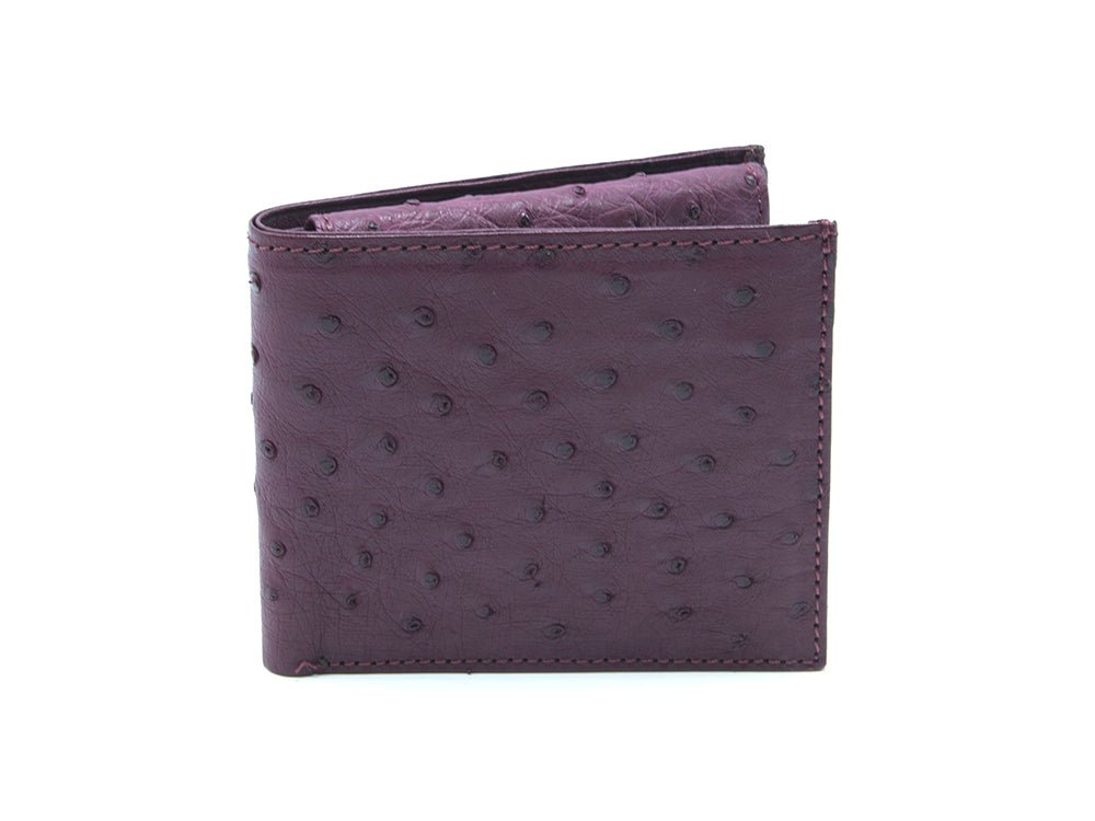 Ostrich Leather Bill & Coin Wallet - Ostrich Leather Wallet