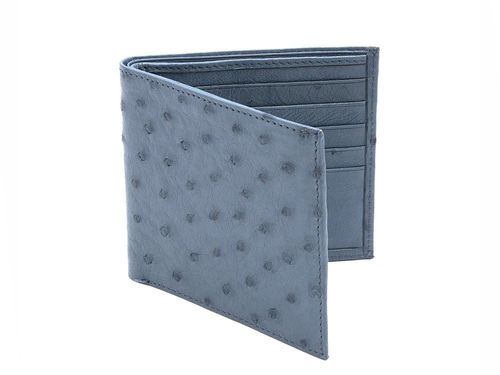 Ostrich Leather Billfold Wallet - Ostrich Leather Wallet