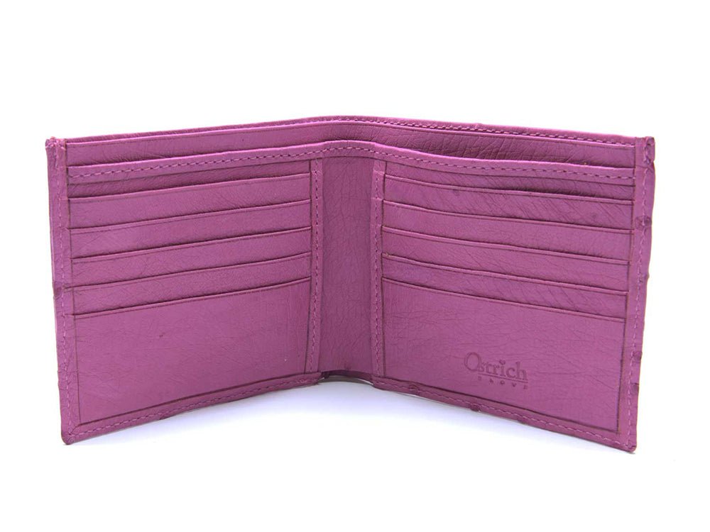 Ostrich Leather Billfold Wallet - Ostrich Leather Wallet