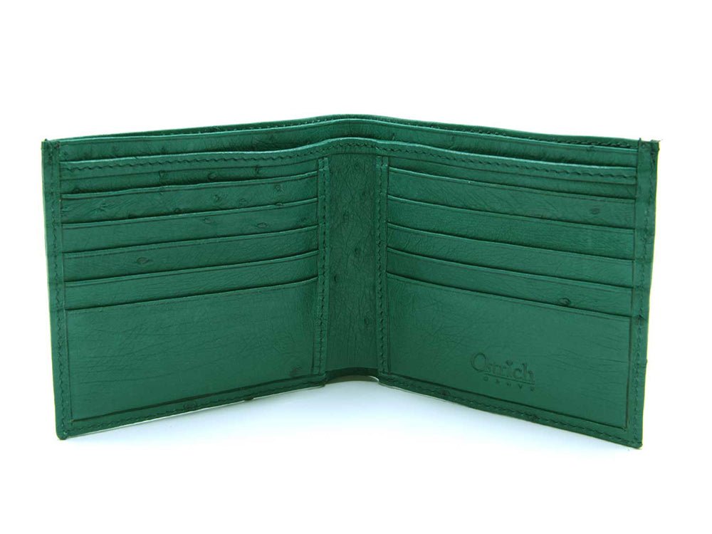 Ostrich Leather Billfold Wallet - Ostrich Leather Wallet