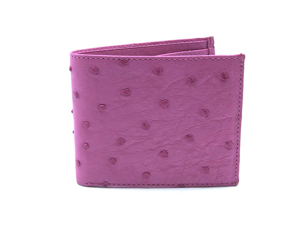 Ostrich Leather Billfold Wallet - Ostrich Leather Wallet