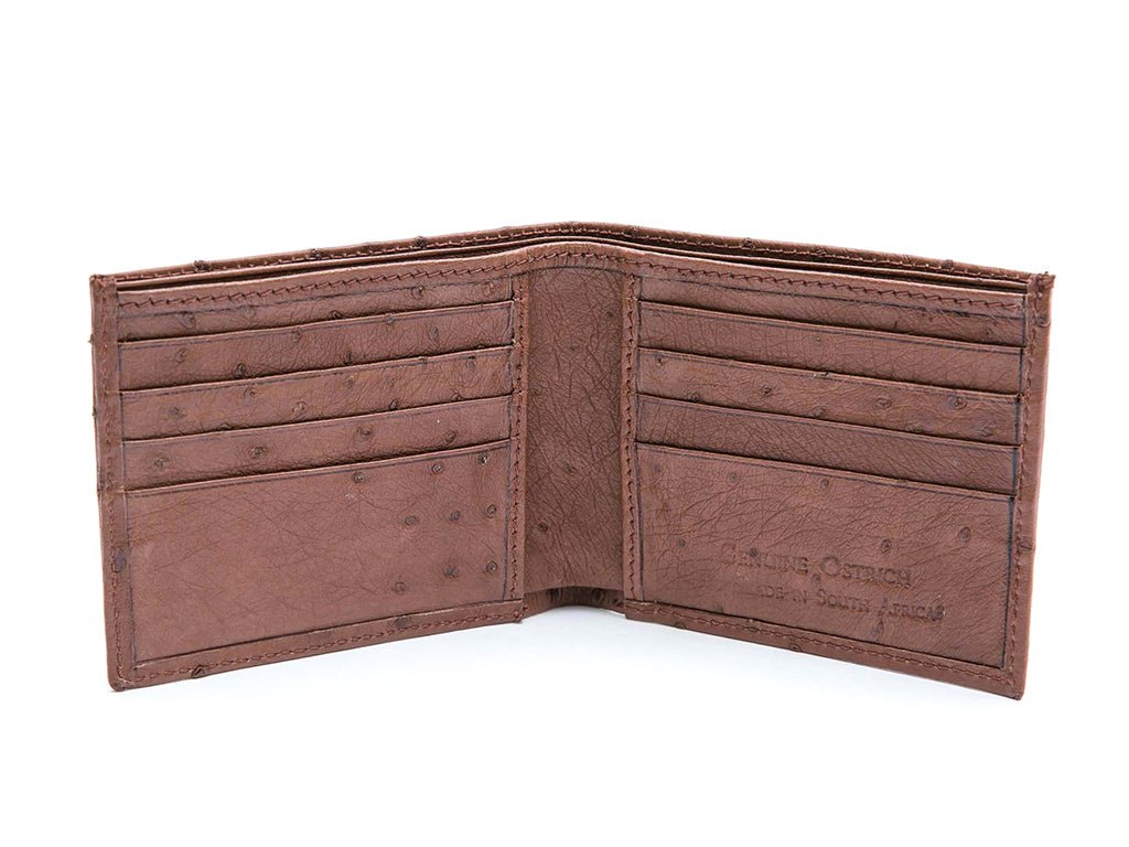 Ostrich Leather Billfold Wallet - Ostrich Leather Wallet