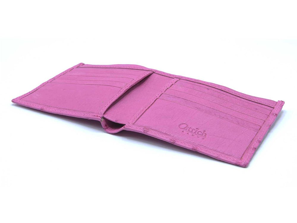 Ostrich Leather Billfold Wallet - Ostrich Leather Wallet