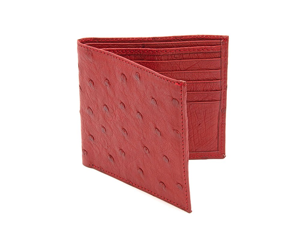 Ostrich Leather Billfold Wallet - Ostrich Leather Wallet