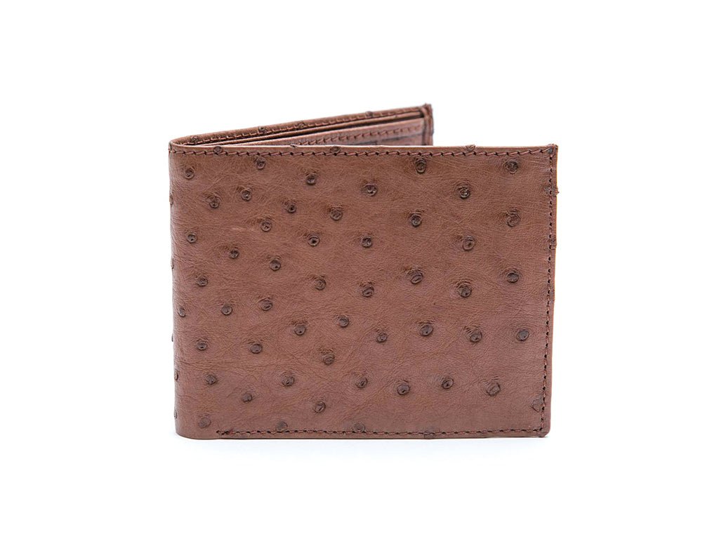 Ostrich Leather Billfold Wallet - Ostrich Leather Wallet