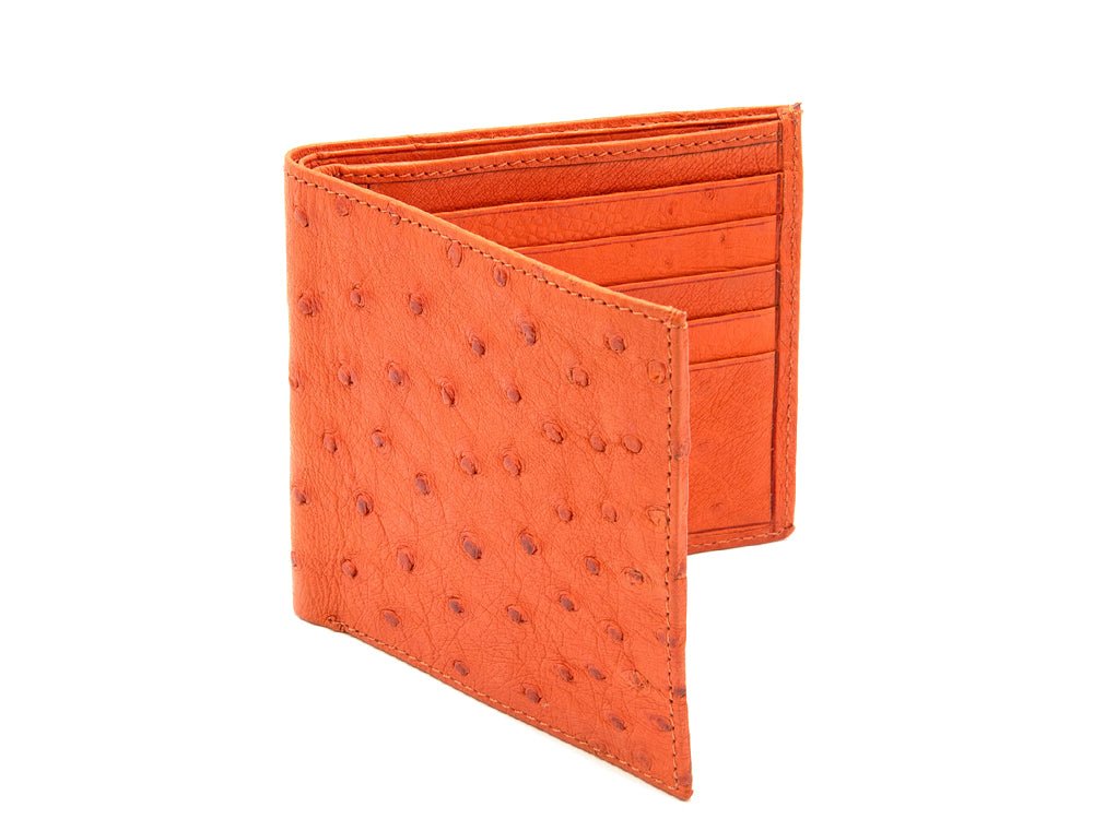 Ostrich Leather Billfold Wallet - Ostrich Leather Wallet
