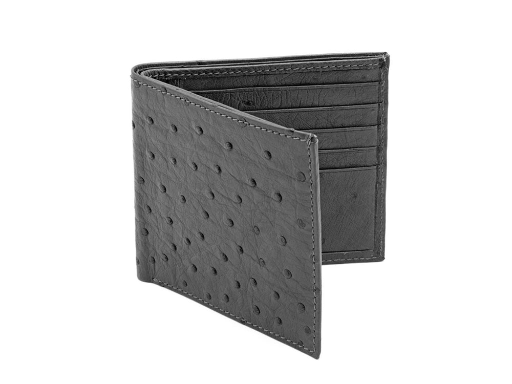 Ostrich Leather Billfold Wallet - Ostrich Leather Wallet