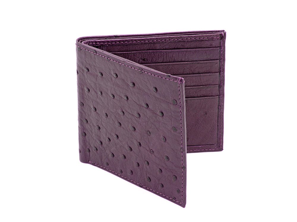 Ostrich Leather Billfold Wallet - Ostrich Leather Wallet