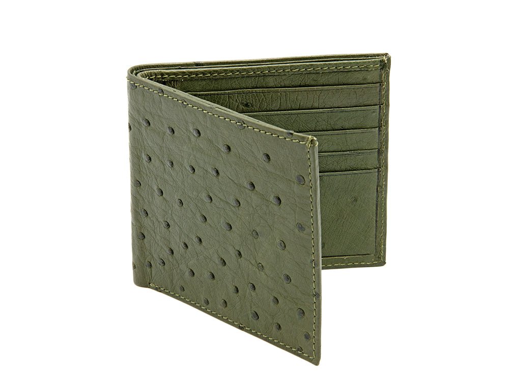 Ostrich Leather Billfold Wallet - Ostrich Leather Wallet