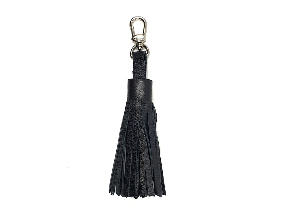 Ostrich Leather Tassel Keyring - Keyrings