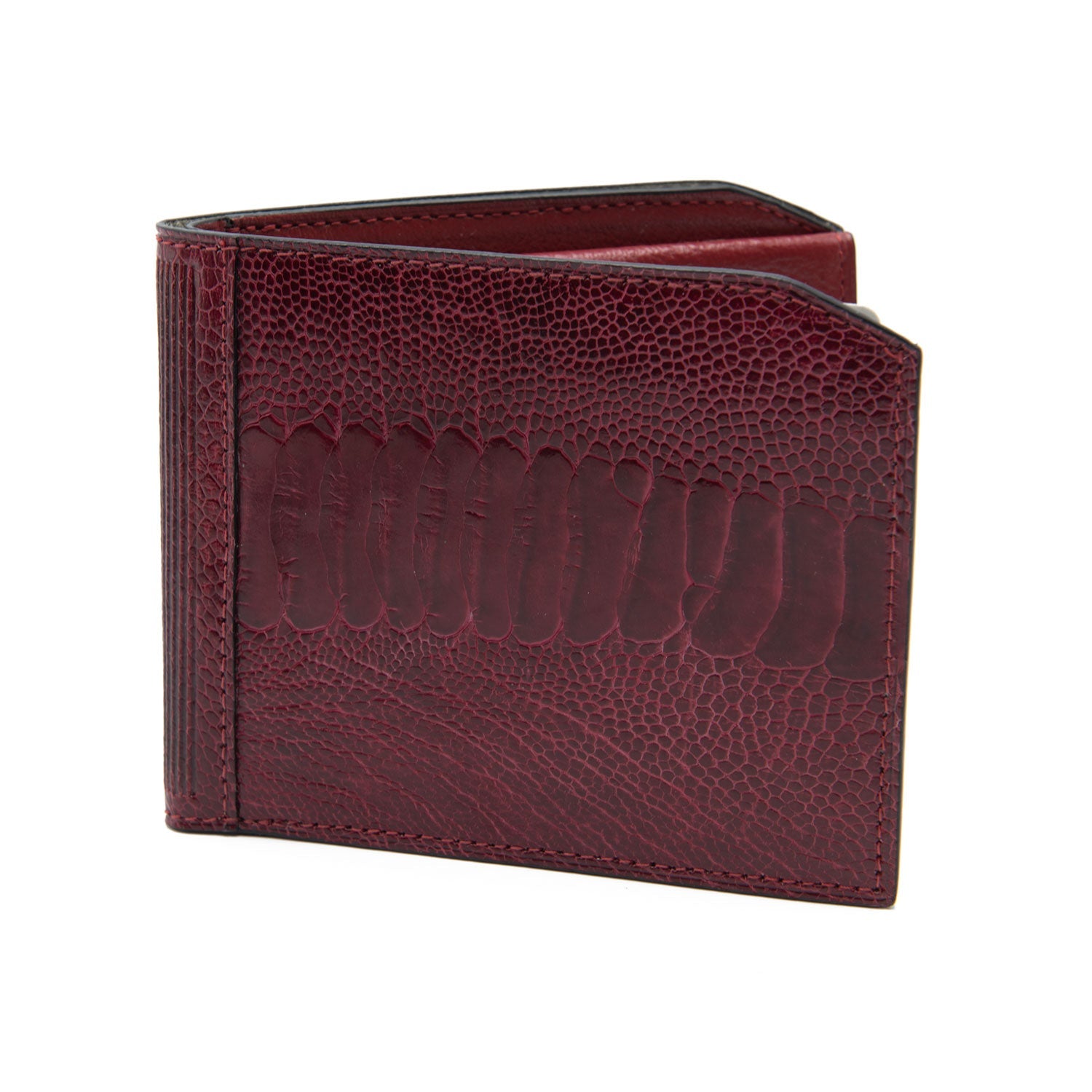 Sante Fe Ostrich Shin Leather Bill & Coin Wallet - Ostrich Leather Wallet