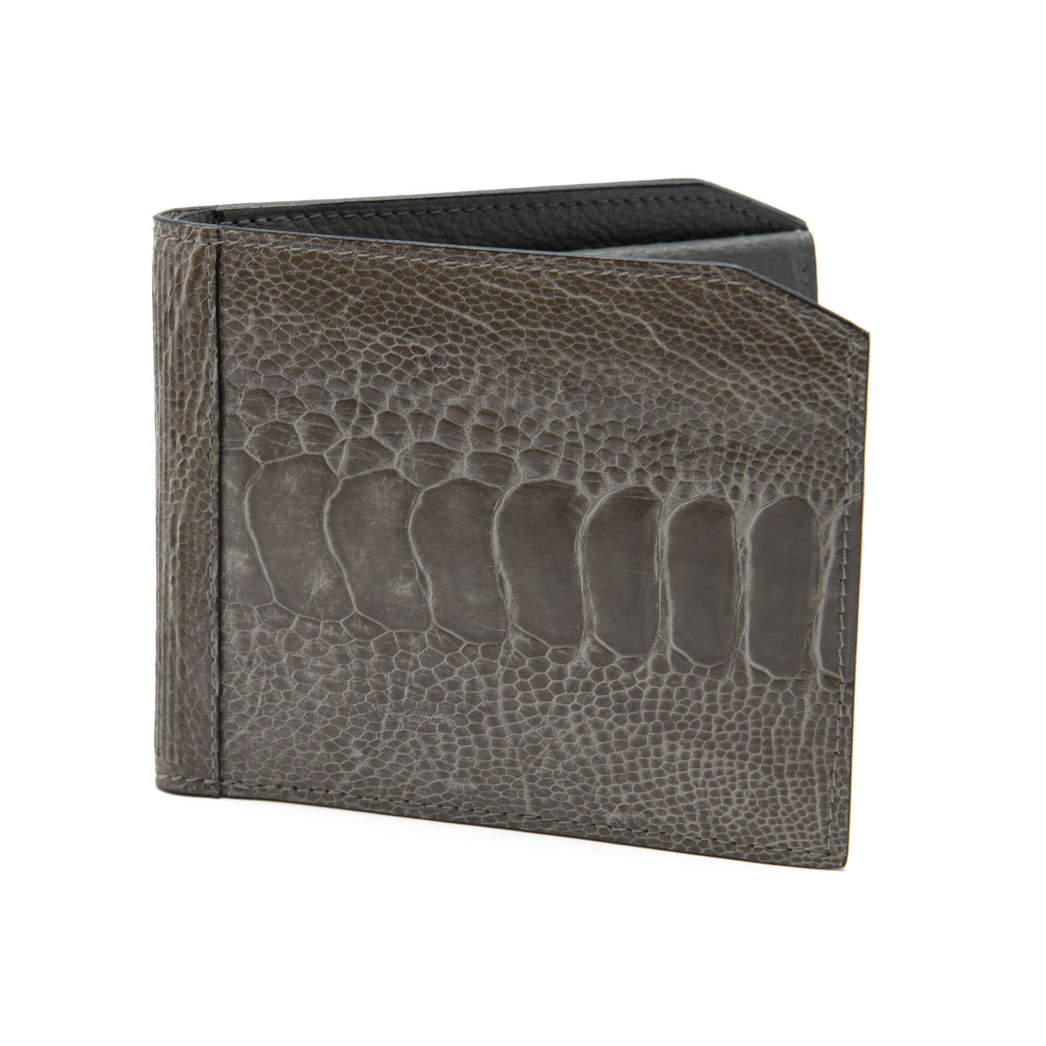 Sante Fe Ostrich Shin Leather Bill & Coin Wallet - Ostrich Leather Wallet