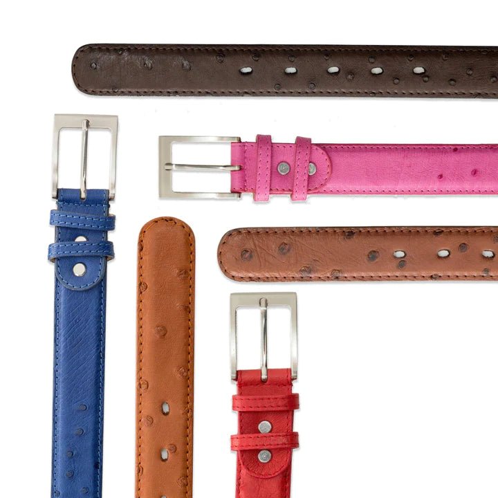View This Colorful Collection Of Our Unisex Ostrich Leather Belts - Ostrich2Love