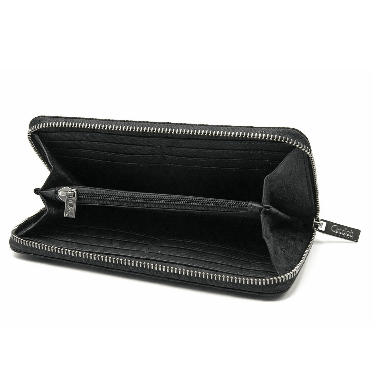 Cango Zip Clutch Ostrich Leather Wallet - Ostrich Leather Wallet