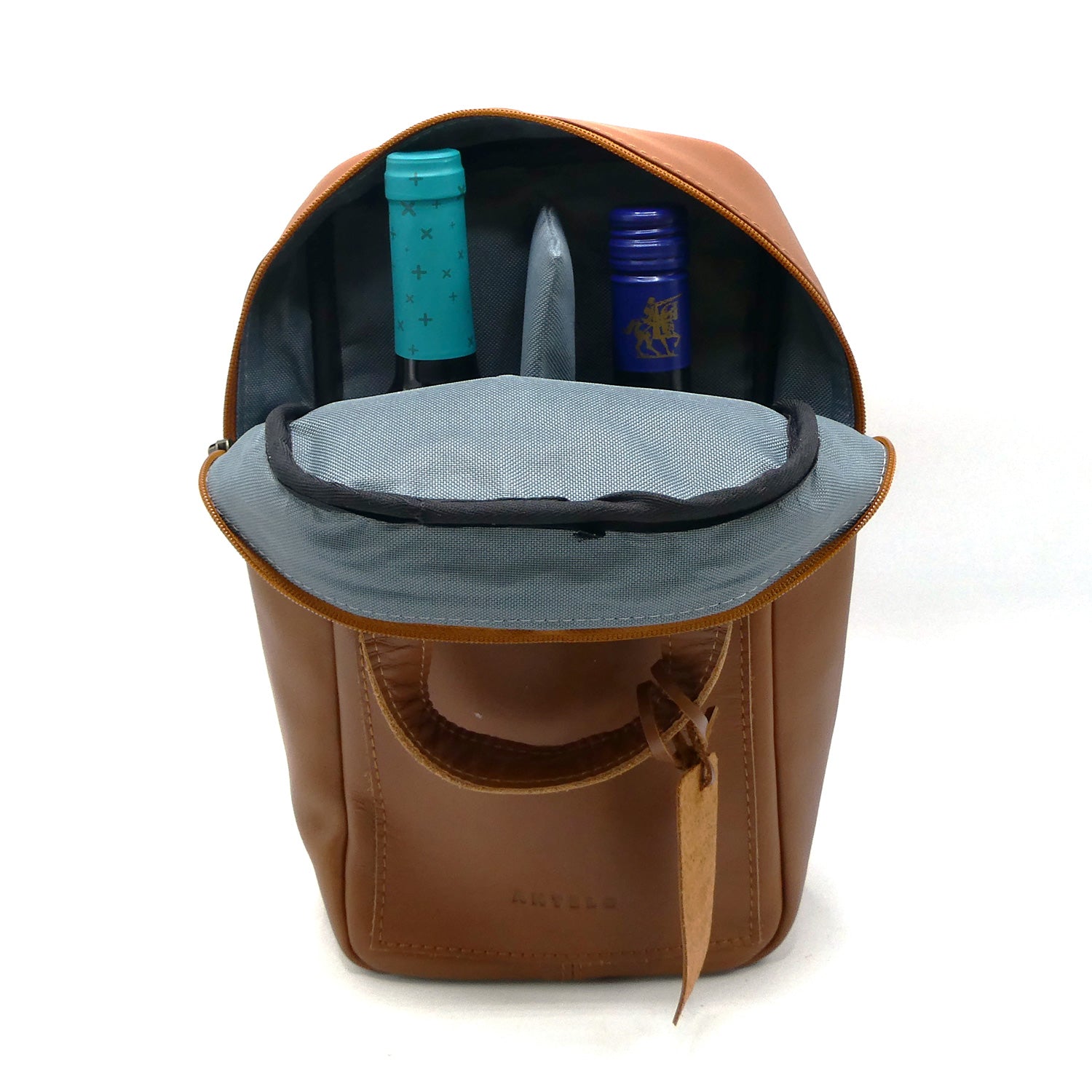 Cape Leather Double Wine Carrier - 