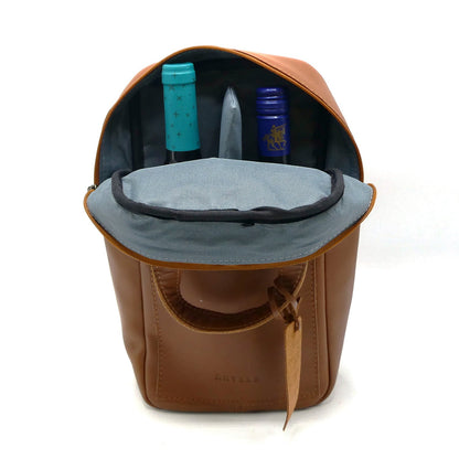 Cape Leather Double Wine Carrier - 