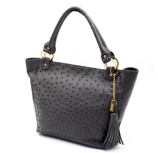 Ostrich Pattern Print Leather Tote Bag main image 0