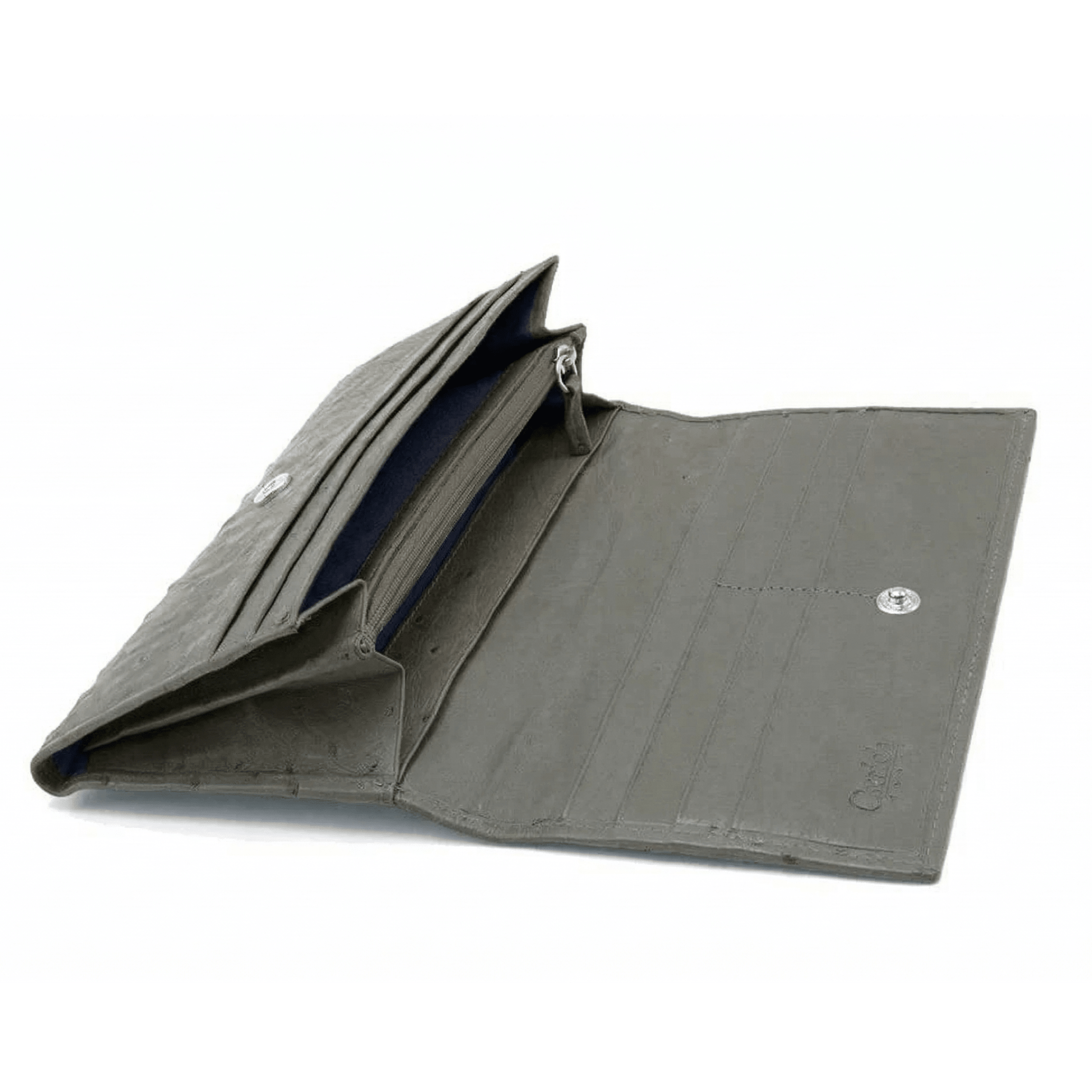 Large Classic Ostrich Leather Wallet - Ostrich Leather Wallet