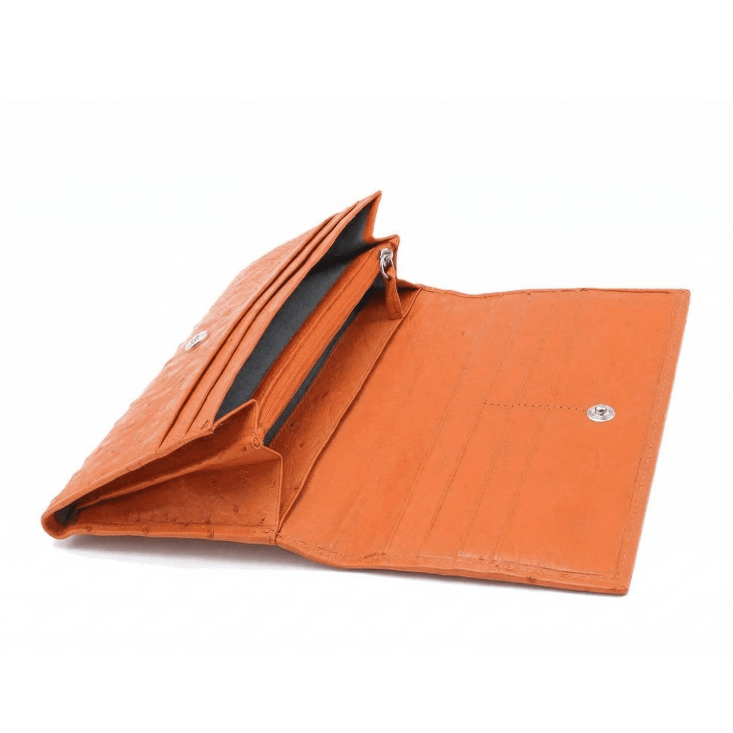Large Classic Ostrich Leather Wallet - Ostrich Leather Wallet