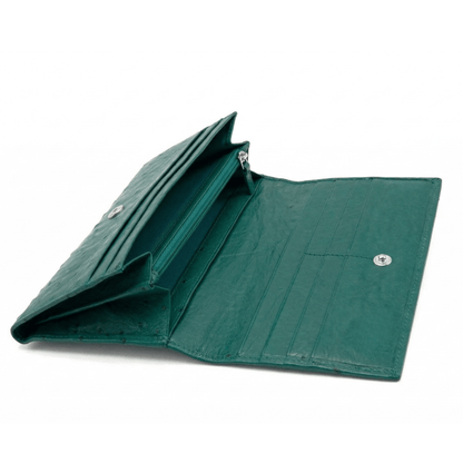 Large Classic Ostrich Leather Wallet - Ostrich Leather Wallet