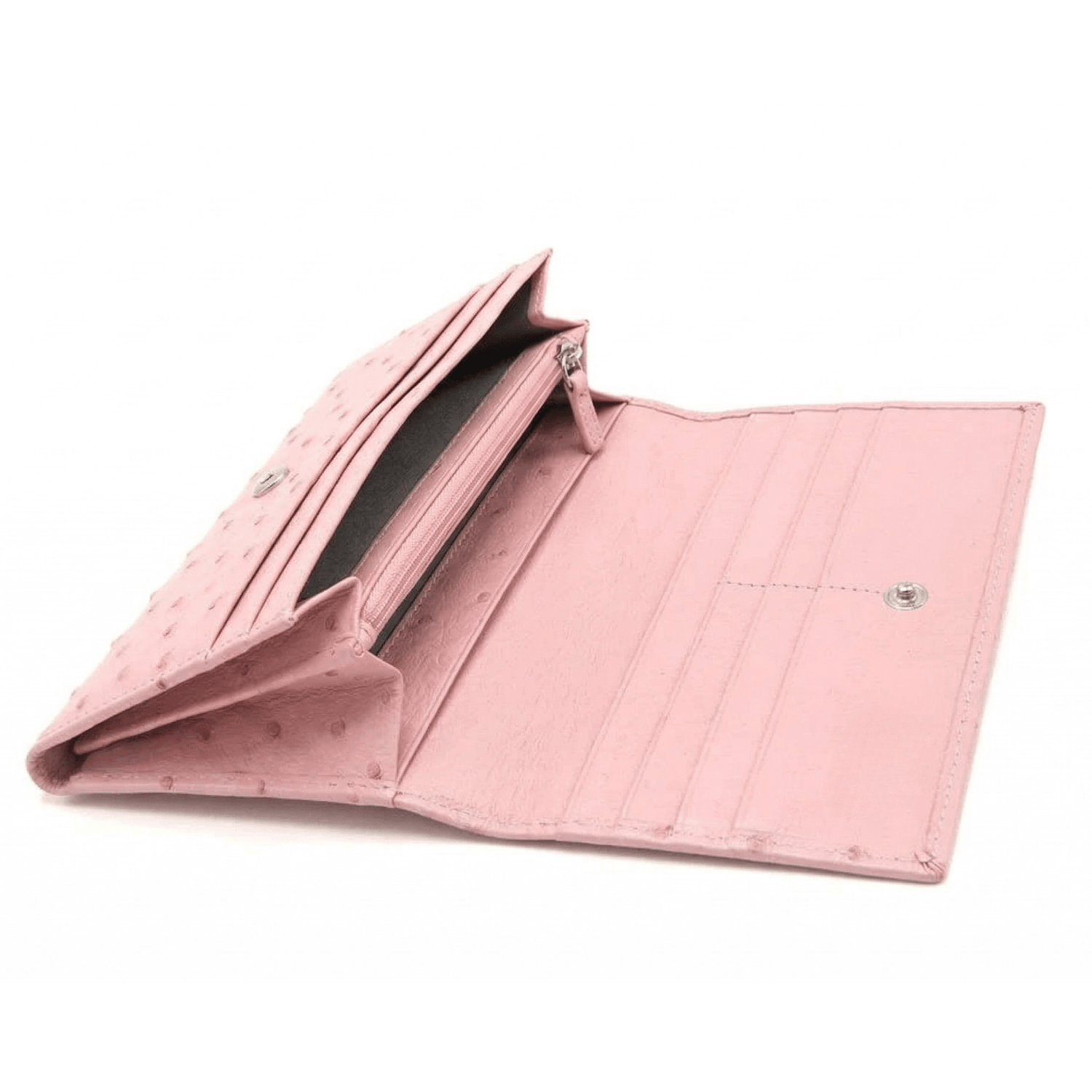 Large Classic Ostrich Leather Wallet - Ostrich Leather Wallet
