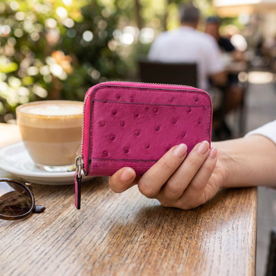 New Via La Moda Ostrich Leather Purse - Ostrich Leather Wallet