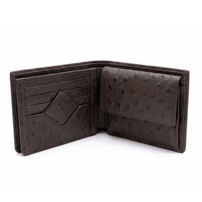 Ostrich Leather Diamond Wallet - Ostrich Leather Wallet