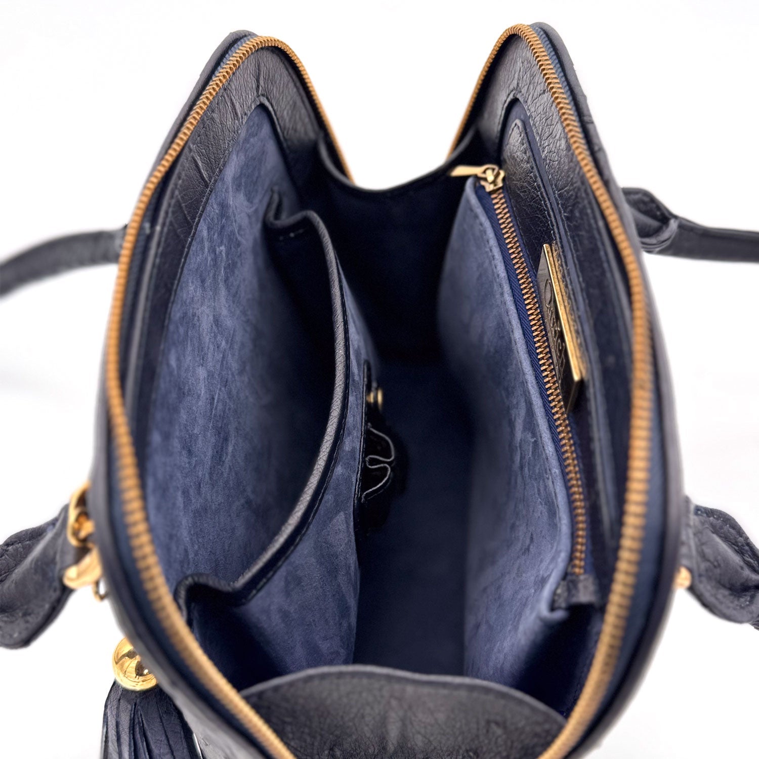 Ostrich Leather Knysna Midi Hepburn Bag - Ostrich Leather Bag