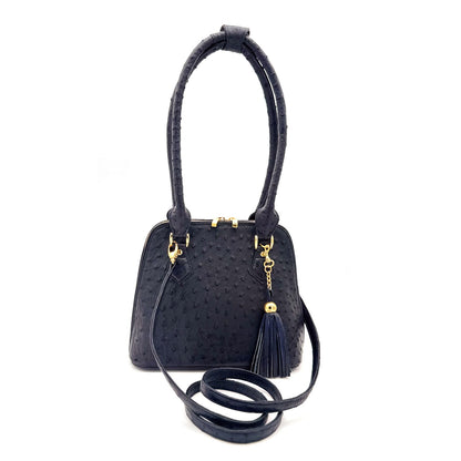 Ostrich Leather Knysna Midi Hepburn Bag - Ostrich Leather Bag