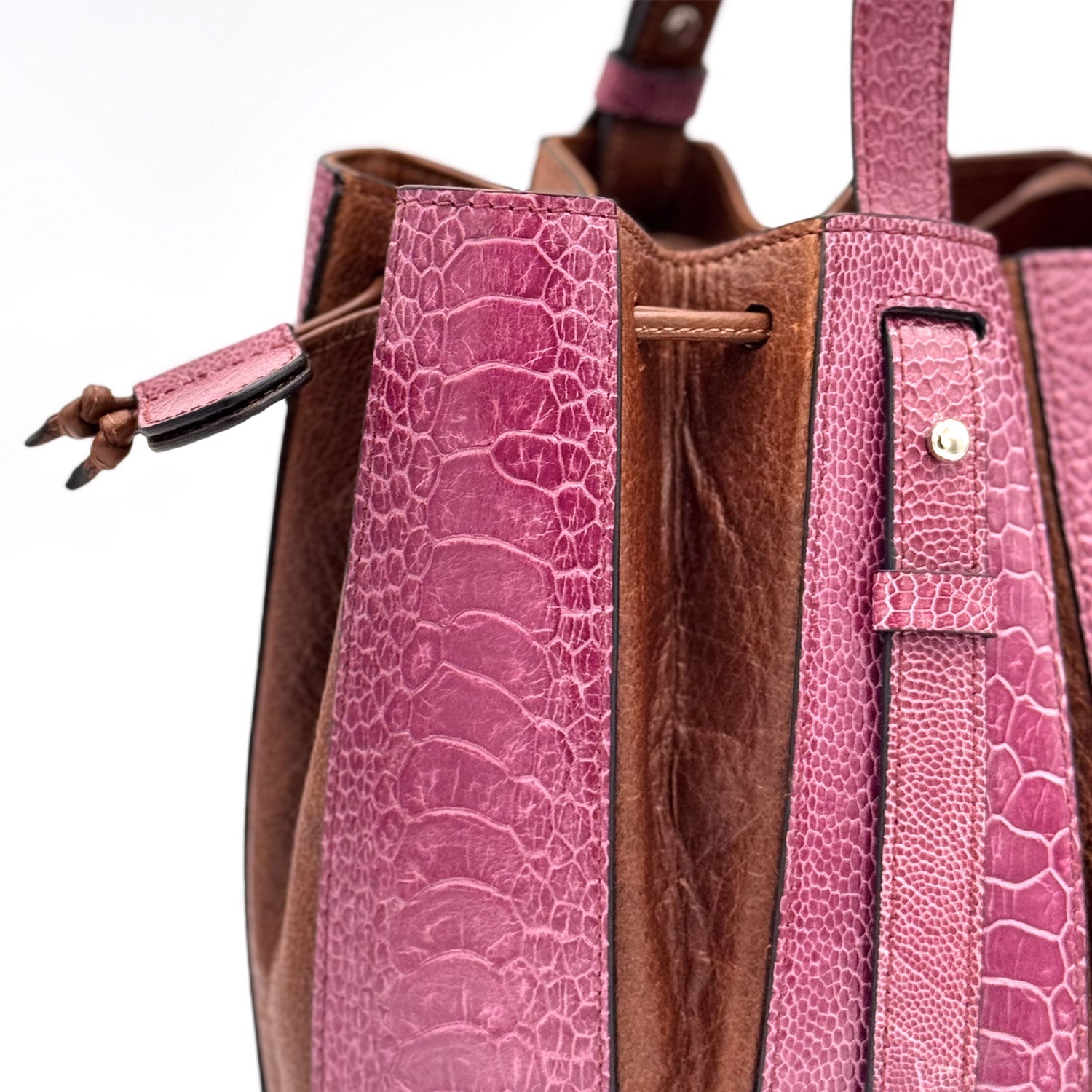 Ostrich Leather Racing Bag - Ostrich Leather Bag