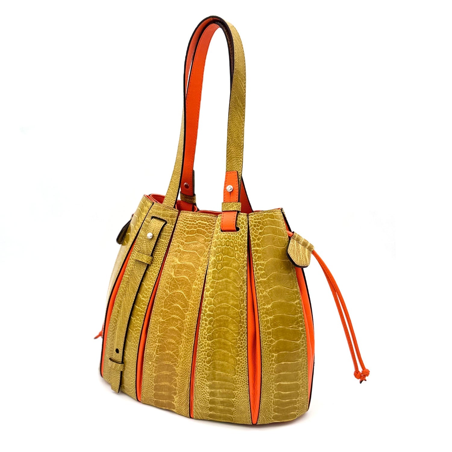 Ostrich Leather Racing Bag - Ostrich Leather Bag