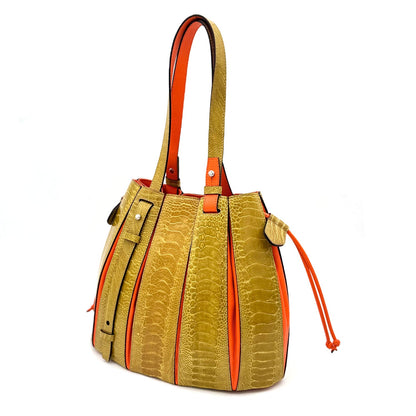 Ostrich Leather Racing Bag - Ostrich Leather Bag