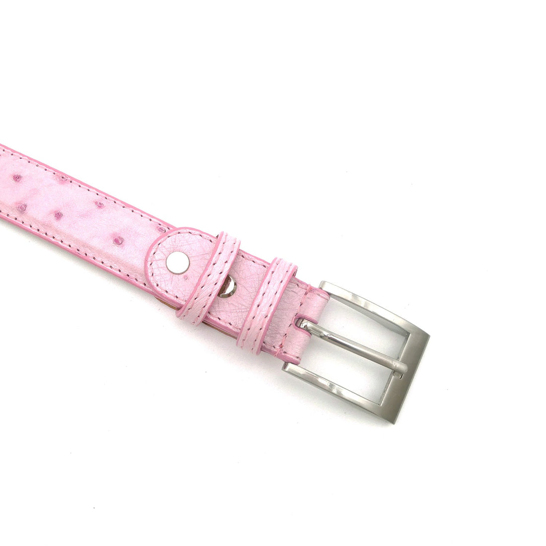 Pale Pink Ostrich Belt - Ostrich Leather Belt