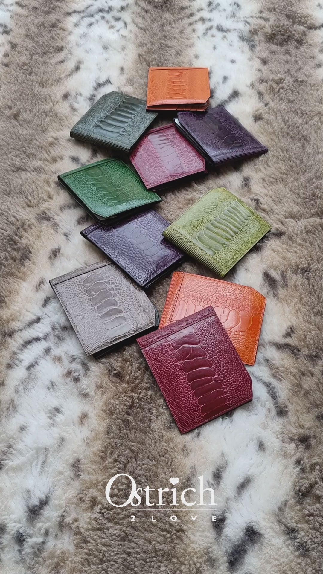 Santa Fe Ostrich Shin Leather Billfold Wallet