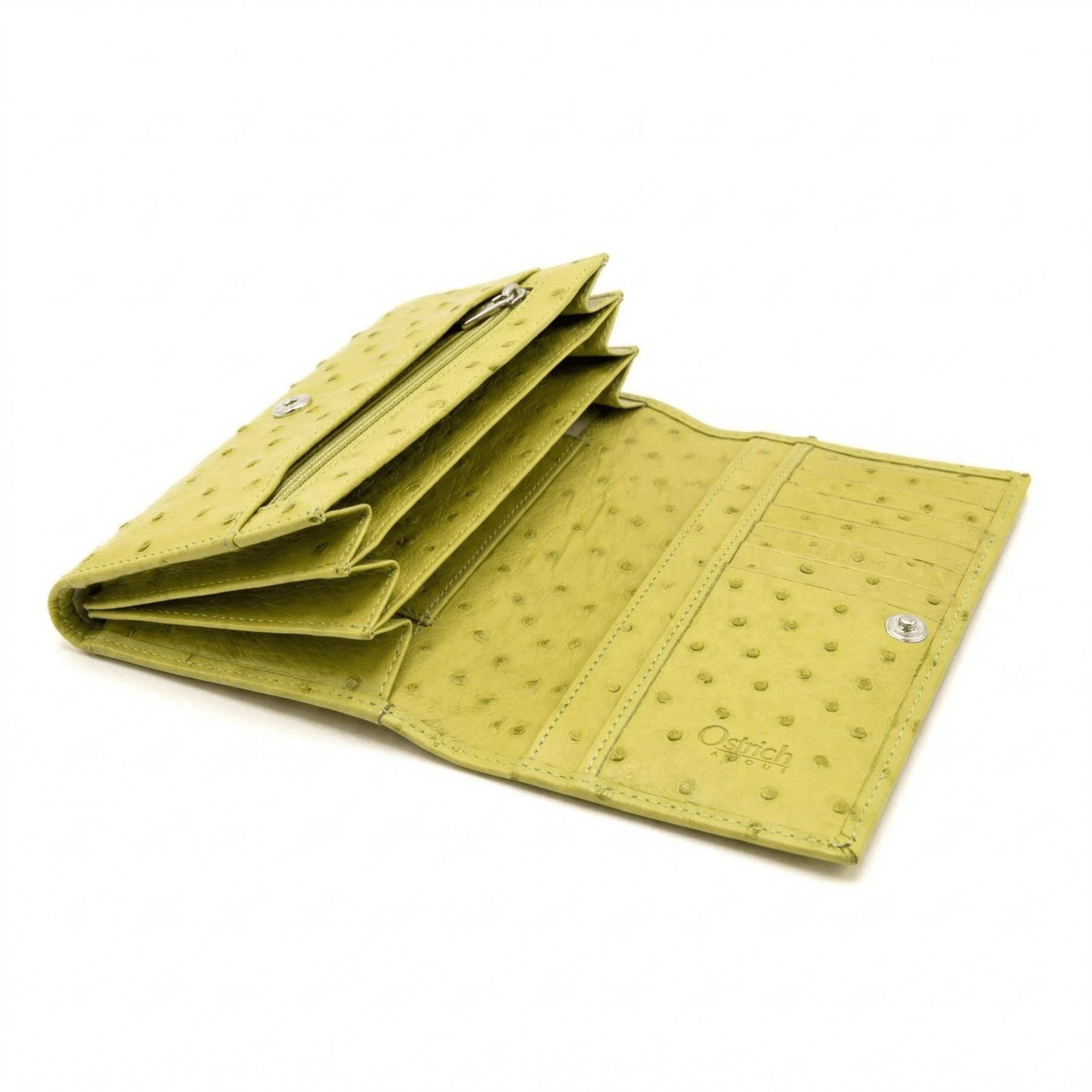 Small Ostrich Leather Classic Wallet - Ostrich Leather Wallet
